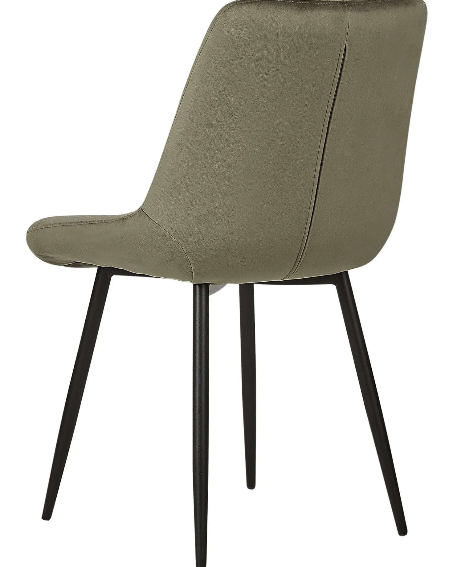 Sæt med 2 spisebordsstole MELROSE Velour Olivengrøn