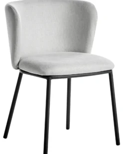 Sæt med 2 spisebordsstole MINA Lysegrå