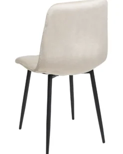 Sæt med 4 spisebordsstole POWELL Velour Beige