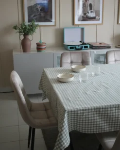 Sæt med 4 spisebordsstole POWELL Velour Beige