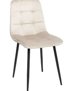 Sæt med 4 spisebordsstole POWELL Velour Beige