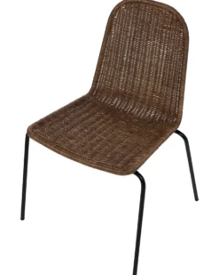Sæt med 2 spisebordsstole ROXTON Rattan Mørkebrun