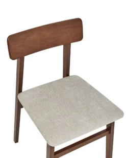Sæt med 2 spisebordsstole STACY Træ Brungrå