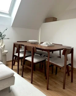 Sæt med 2 spisebordsstole STACY Træ Brungrå