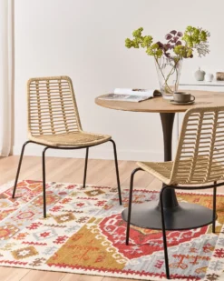 Sæt med 2 spisebordsstole TAOS Rattan Naturlig