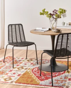 Sæt med 2 spisebordsstole TAOS Rattan Sort