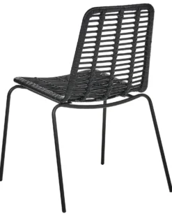 Sæt med 2 spisebordsstole TAOS Rattan Sort