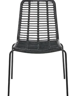 Sæt med 2 spisebordsstole TAOS Rattan Sort