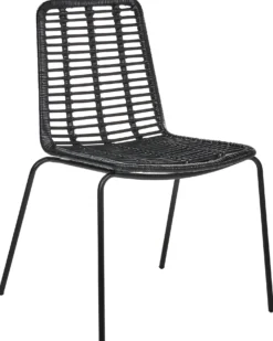 Sæt med 2 spisebordsstole TAOS Rattan Sort