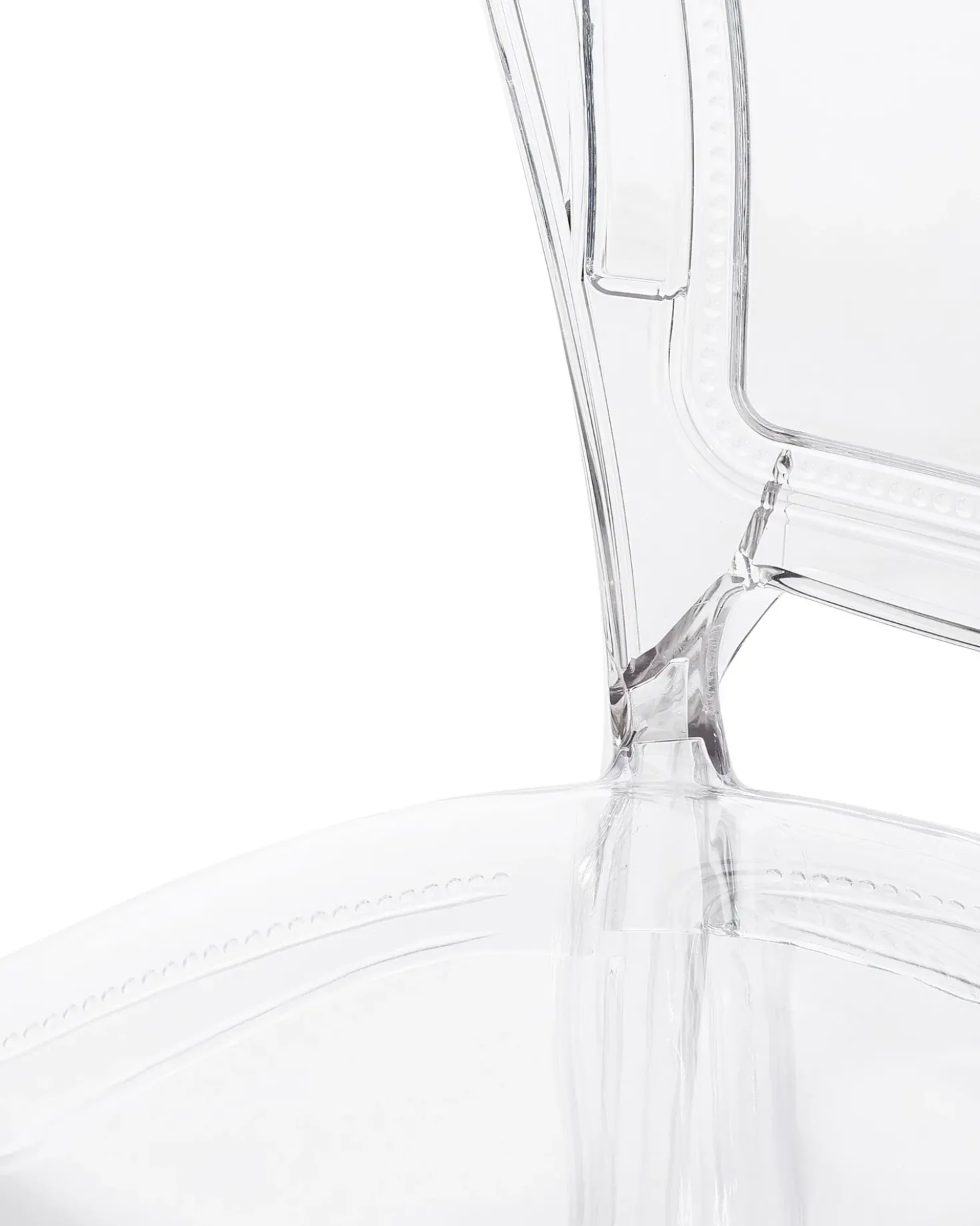 Sæt med 2 spisebordsstole VERMONT Transparent