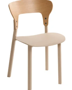 Sæt med 2 spisebordsstole WALDEN Lys Beige