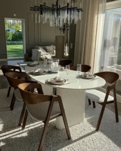 Sæt med 2 spisebordsstole YUBA Træ Lysegrå