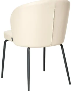 Sæt med 2 spisebordsstole ZANA Kunstlæder Lys Beige