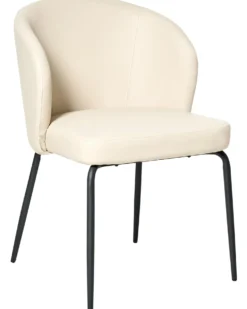 Sæt med 2 spisebordsstole ZANA Kunstlæder Lys Beige