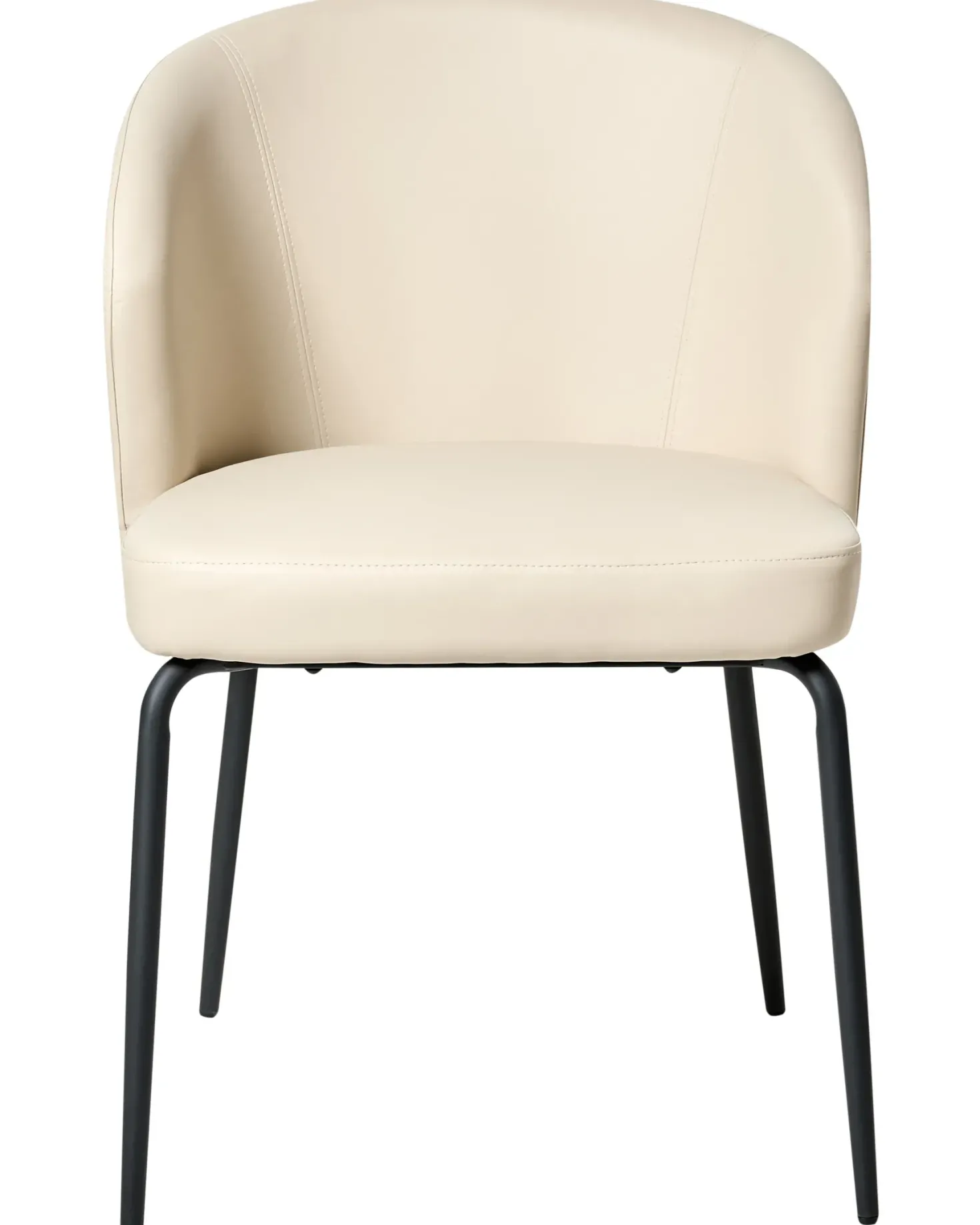 Sæt med 2 spisebordsstole ZANA Kunstlæder Lys Beige