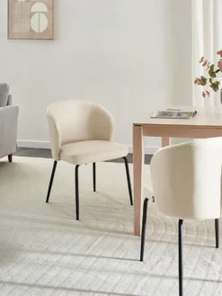 Sæt med 2 spisebordsstole ZANA Kunstlæder Lys Beige