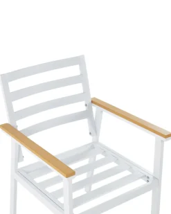 Sæt med 4 stole med puder CAVOLI Metal Beige