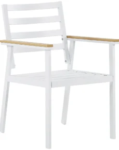 Sæt med 4 stole med puder CAVOLI Metal Beige