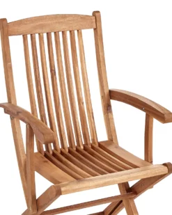 Sæt med 2 stole med puder MAUI PREMIUM Akacietræ Lys Beige