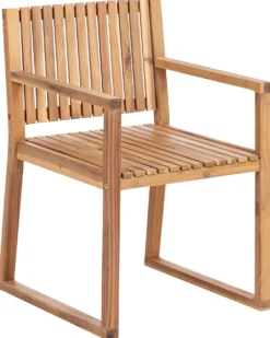 Sæt med 2 stole med puder SASSARI PREMIUM Certificeret akacietræ Lysegrå