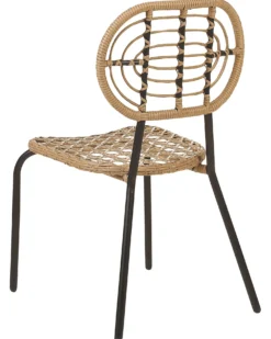 Sæt med 8 stole PRATELLO PE-rattan Naturlig