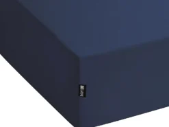 Stræklagen HOFUF Bomuld 90 x 200 cm Navy Blå