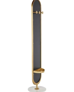Stumtjener med spejl MOODY 170 cm Metal Guld