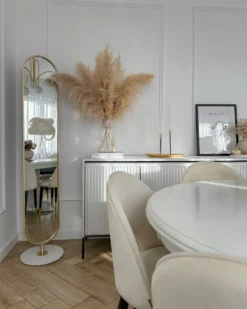 Stumtjener med spejl MOODY 170 cm Metal Guld