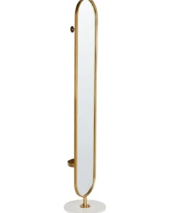 Stumtjener med spejl MOODY 170 cm Metal Guld