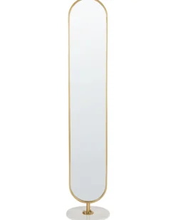 Stumtjener med spejl MOODY 170 cm Metal Guld