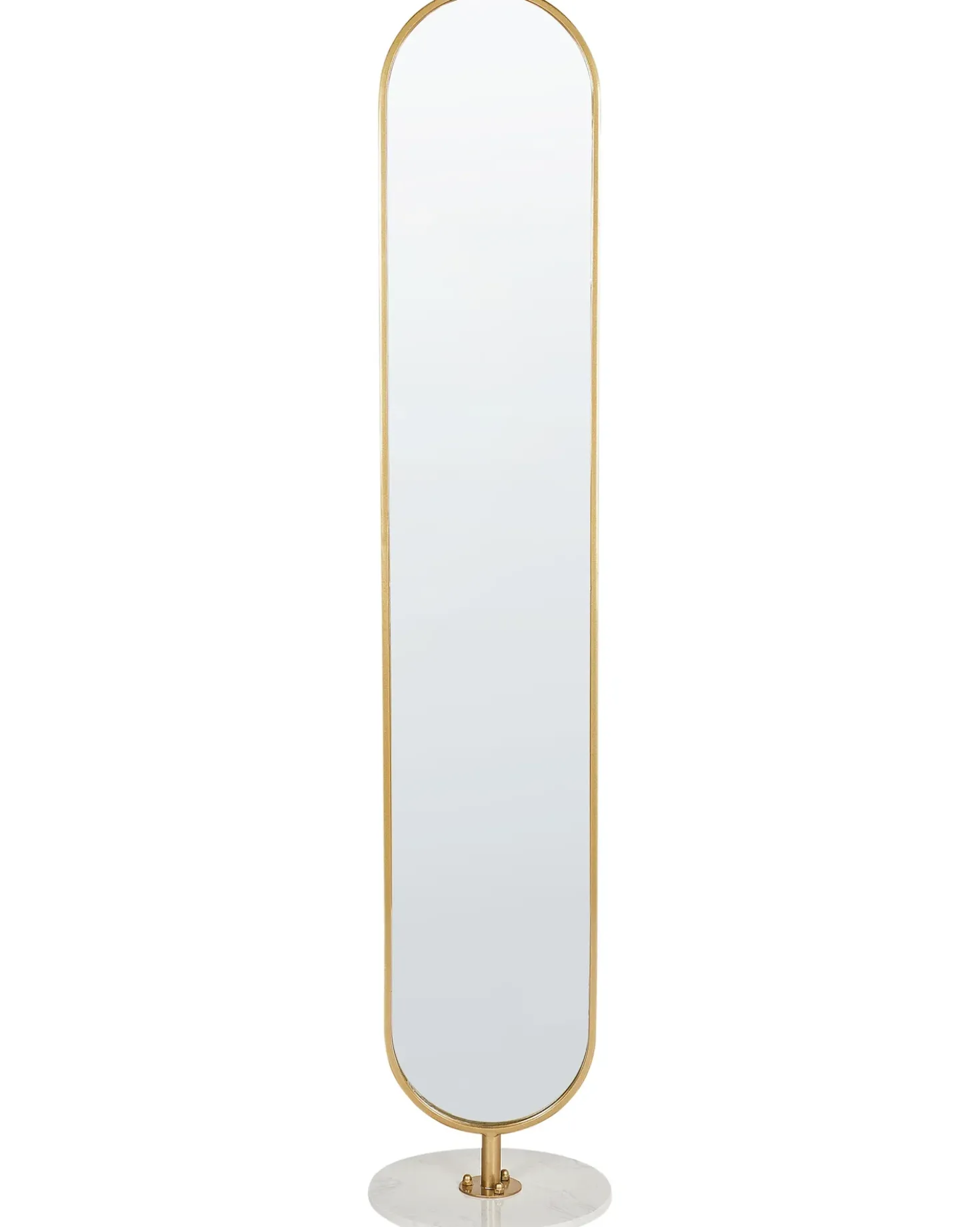 Stumtjener med spejl MOODY 170 cm Metal Guld