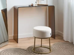 Taburet DELCO Velour Lys Beige