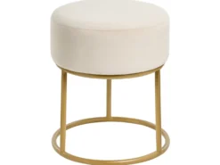 Taburet DELCO Velour Lys Beige