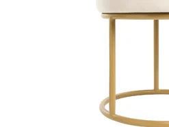 Taburet DELCO Velour Lys Beige