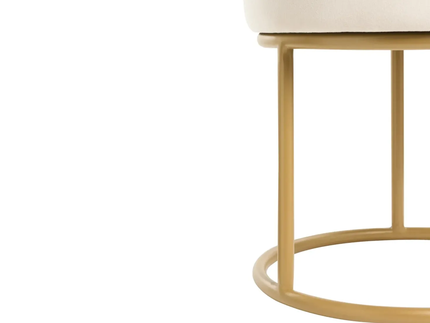 Taburet DELCO Velour Lys Beige