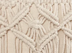 Taburet Macramé NAWABAD Bomuld Beige