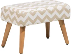 Taburet TAKOMA Bomuld Beige