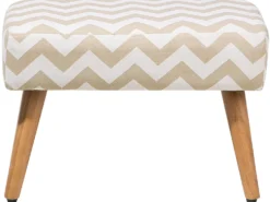 Taburet TAKOMA Bomuld Beige