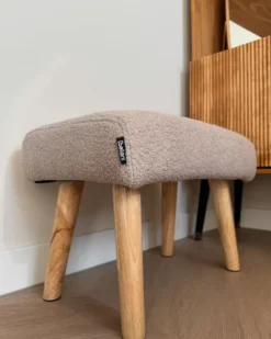 Taburet TAKOMA Boucle Lys Beige