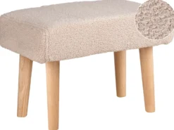 Taburet TAKOMA Boucle Lys Beige