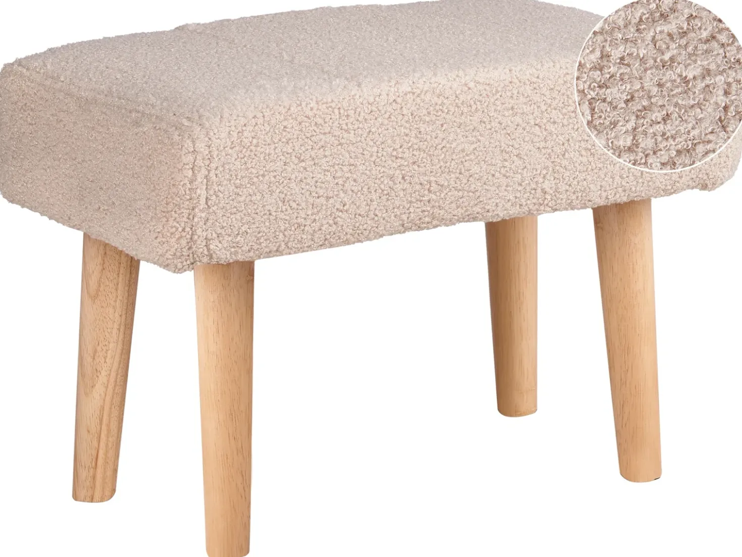 Taburet TAKOMA Boucle Lys Beige