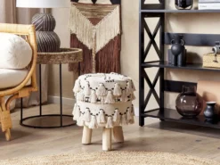 Taburet THONDI Bomuld Beige