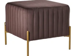 Taburet UTAH Velour Mørkebrun