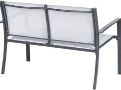 TAVOLETO 4 personers Loungesæt med bord Grå Metal