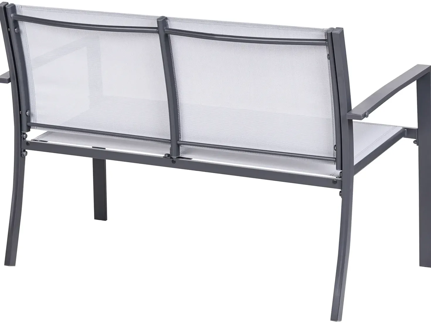 TAVOLETO 4 personers Loungesæt med bord Grå Metal