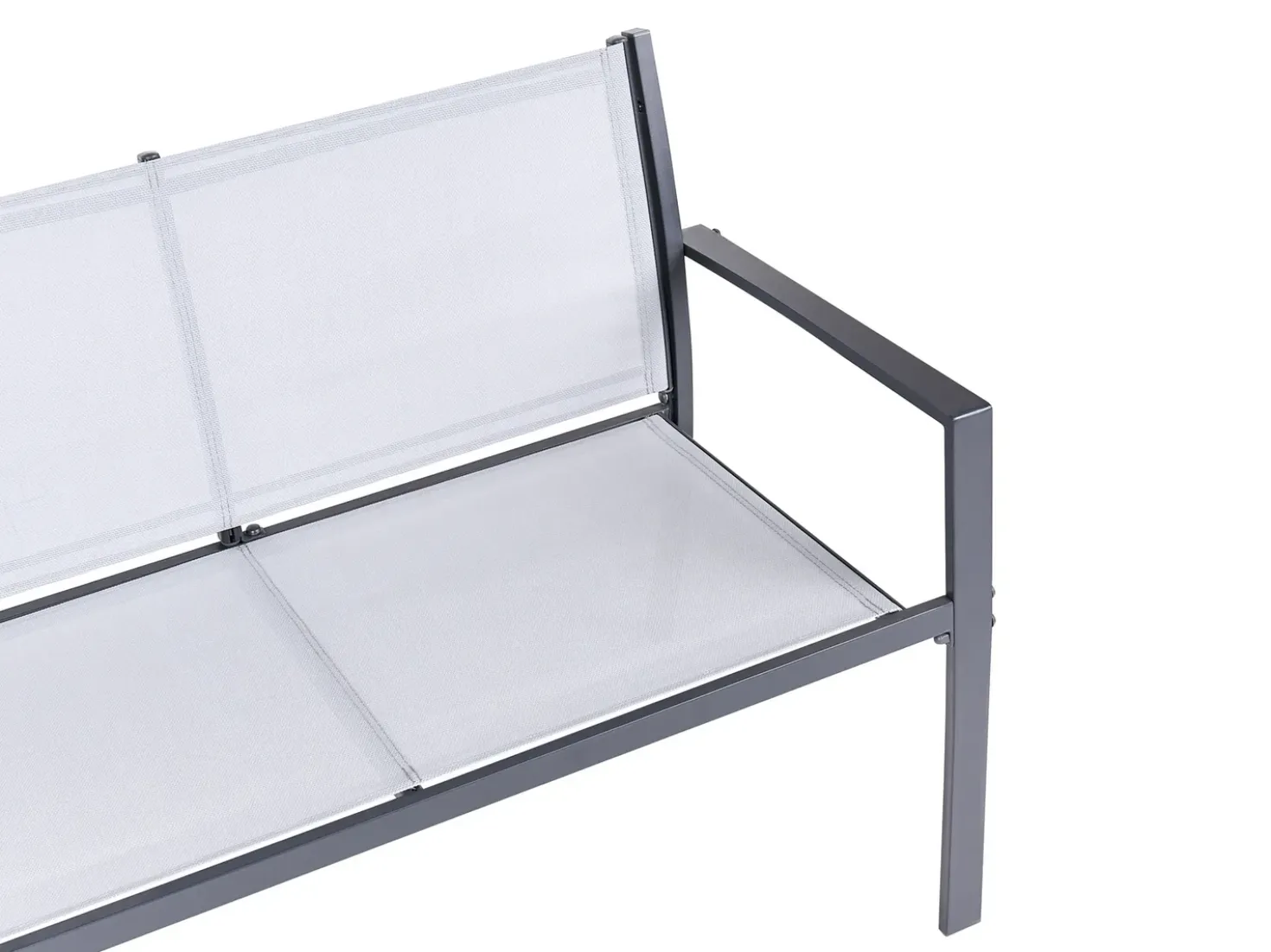 TAVOLETO 4 personers Loungesæt med bord Grå Metal