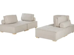 TIBRO 4 personers Modulsofasæt Lys Beige