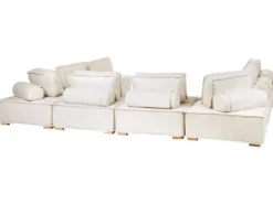 TIBRO 8 personers U-formet modulsofa Cremehvid
