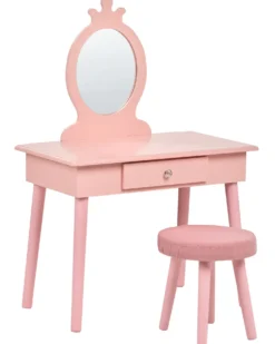 Toiletbord til børn med skammel MARGIE Lyserød