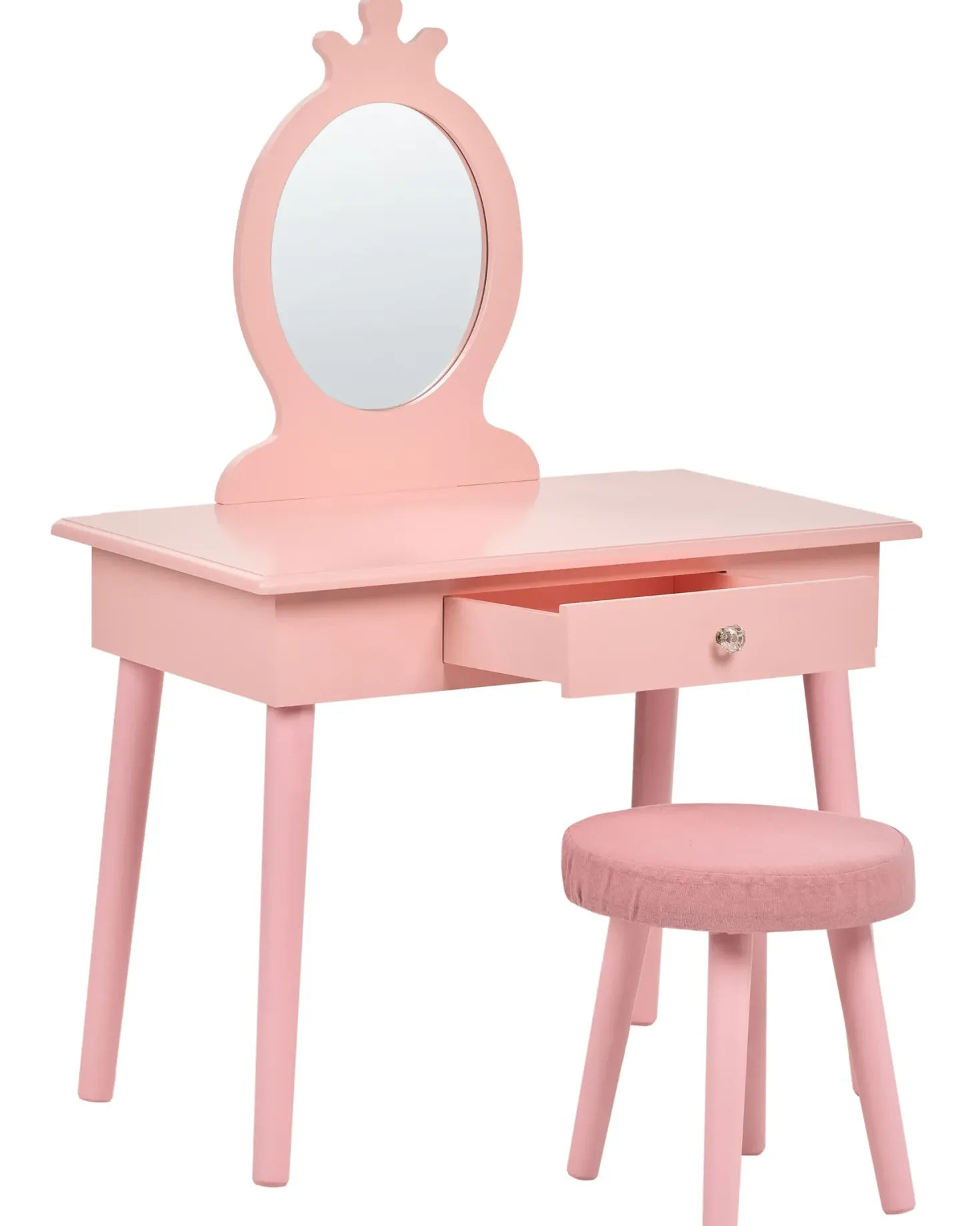 Toiletbord til børn med skammel MARGIE Lyserød
